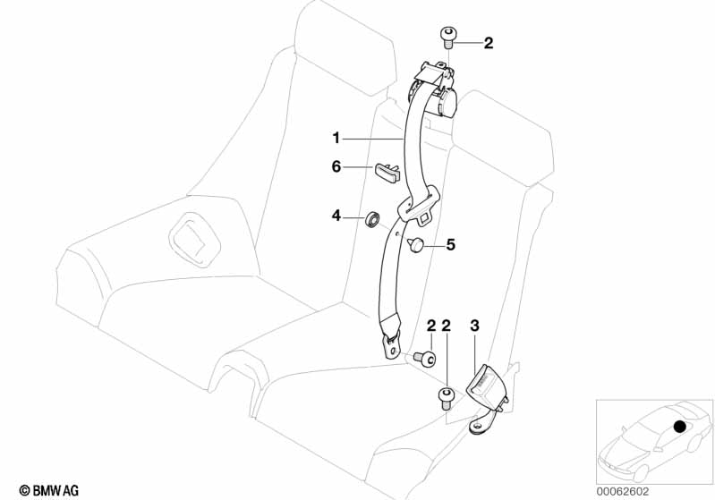 Safety belt rear