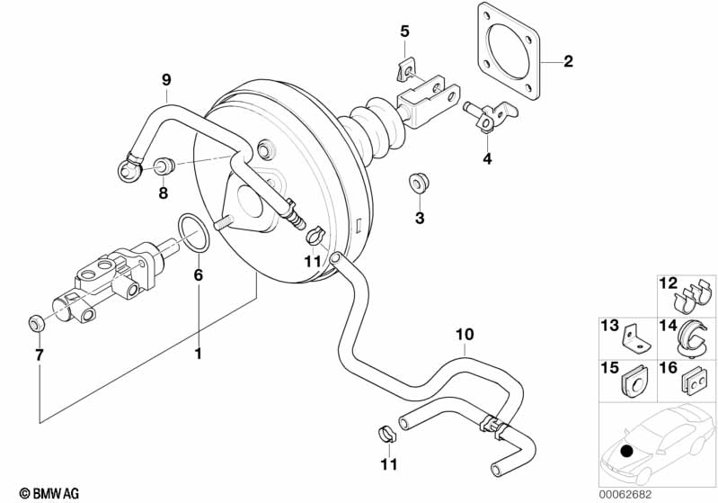 Power brake unit depression