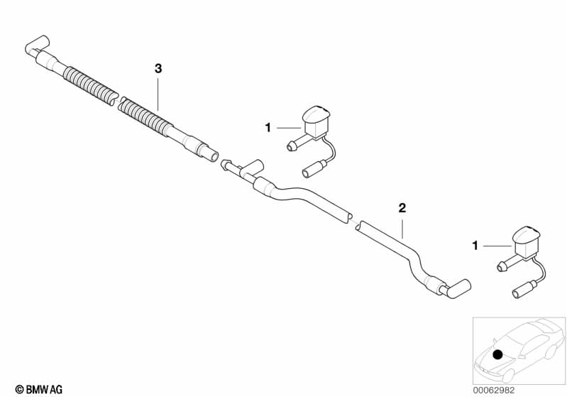 Genuine BMW 61668380122 E52 Spray Nozzle (Inc. Alpina V8 & Z8) | ML Performance UK Car Parts