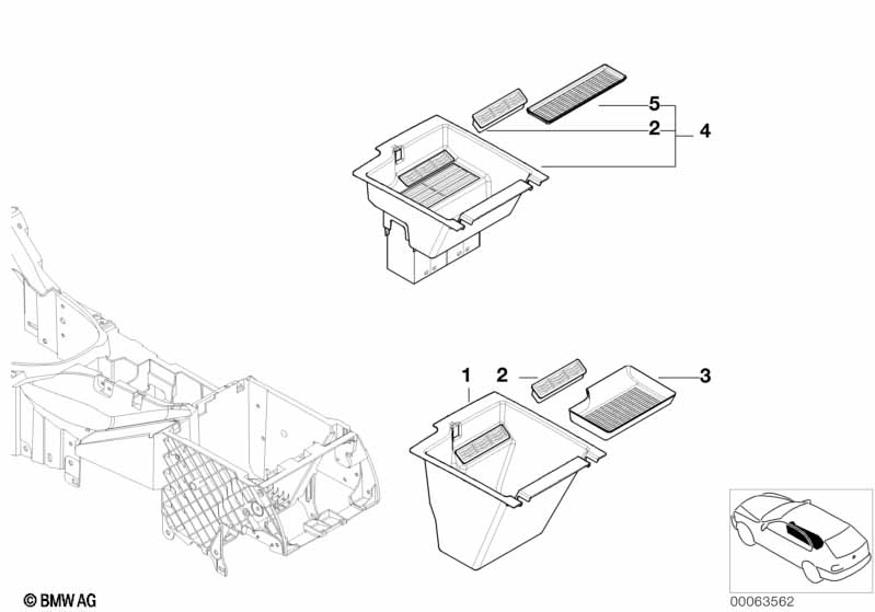 Storing partit. cassette-CD box
