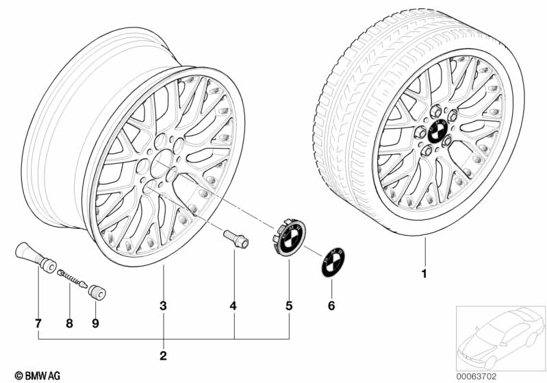 BMW Composite wheel, cross spoke 78