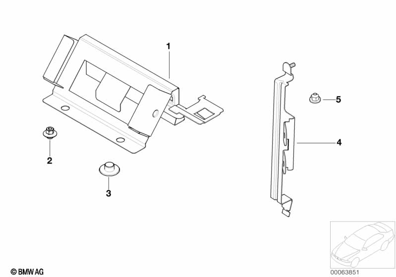 Genuine BMW 61358379549 E52 Bracket, Control Unit (Inc. ALPINA V8 & Z8) | Duco Car Parts UK Car Parts