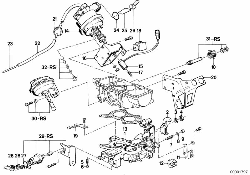 Genuine BMW 13111717873 E30 E28 Repair Kit Potentiometer (Inc. 316 & 518) | ML Performance EU Car Parts