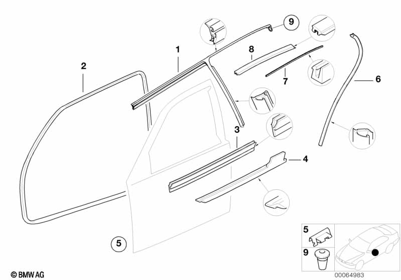 Door weatherstrip front
