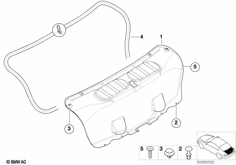 Trunk lid trim panel