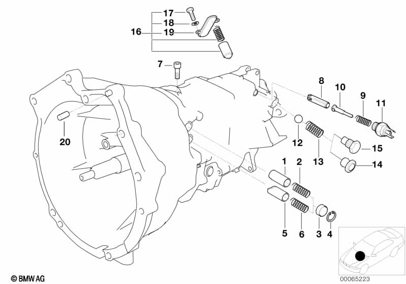 Genuine BMW 23317501584 E52 E39 E36 Locking Pin (Inc. Z8, M5 & M3) | ML Performance EU Car Parts