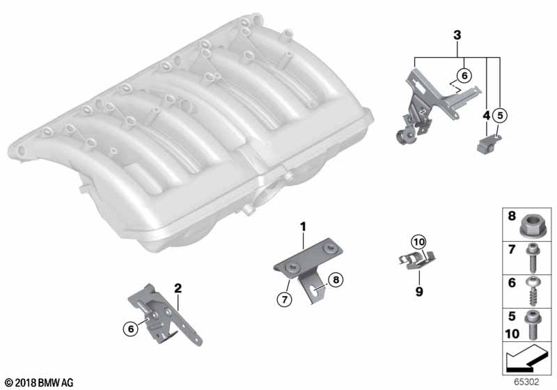Mounting parts f intake manifold system