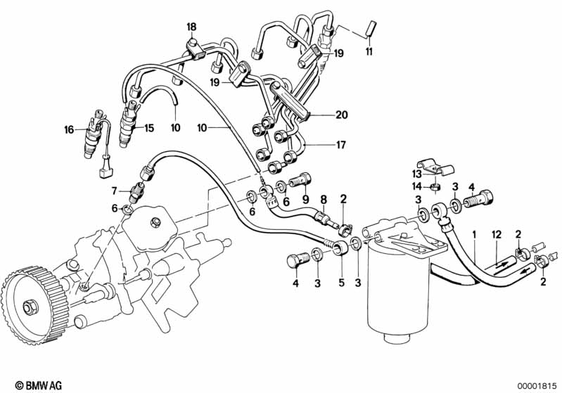Genuine BMW 13531269852 E34 E28 E30 Hollow Bolt (Inc. 324d, 524td & 324td) | ML Performance EU Car Parts