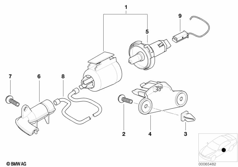 Genuine BMW 63318380173 E38 Bracket Left (Inc. 725tds, L7 & 740i) | ML Performance EU Car Parts