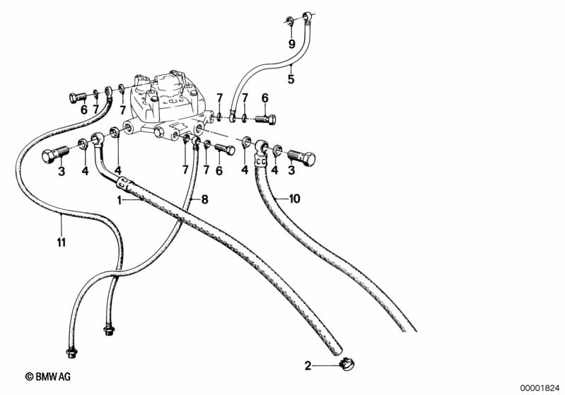 Genuine BMW 13311267554 E30 E28 E12 Fuel Return Line (Inc. 320i, 518i & 318i) | ML Performance UK Car Parts