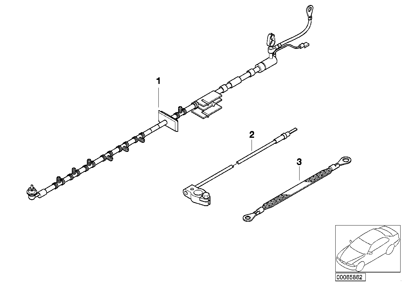 Genuine BMW 61126902417 E52 Battery Cable (Plus Pole) (Inc. Alpina V8 & Z8) | ML Performance UK Car Parts