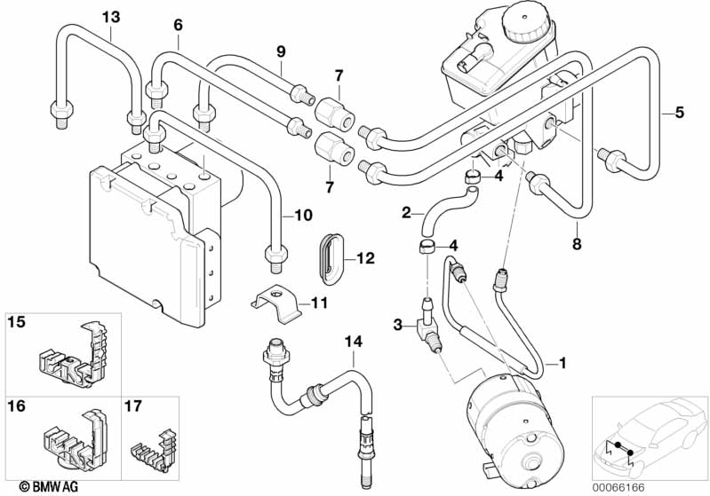 Front brake pipe, DSC