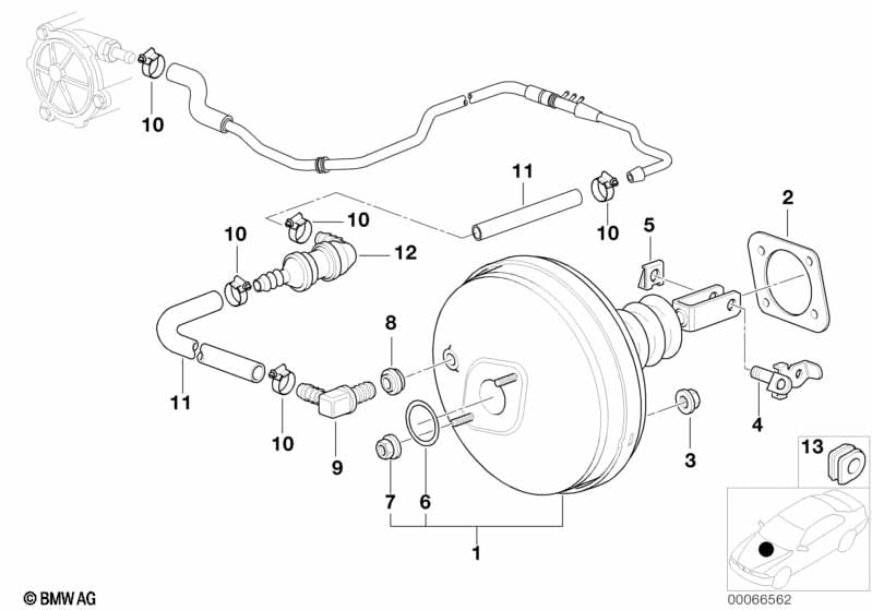 Power brake unit depression