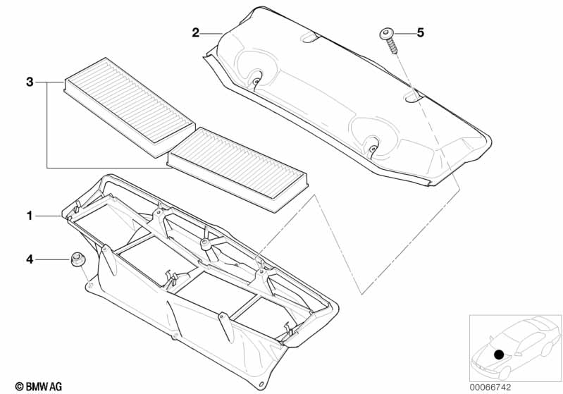 Genuine BMW 64318377638 E52 Cover Microfilter (Inc. ALPINA V8 & Z8) | ML Performance EU Car Parts