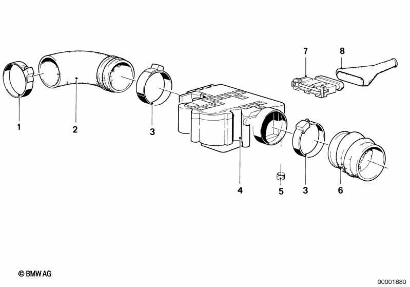 Genuine BMW 13711261370 E28 E23 E12 Hose (Inc. 732i, M535i & 535i) | ML Performance EU Car Parts