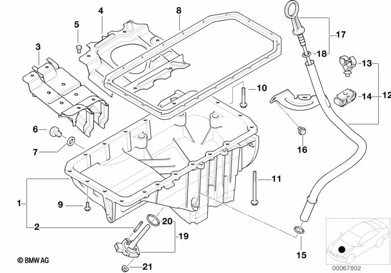 Genuine BMW 11437785143 E39 E38 Dipstick (Inc. 520d & 730d) | ML Performance UK Car Parts