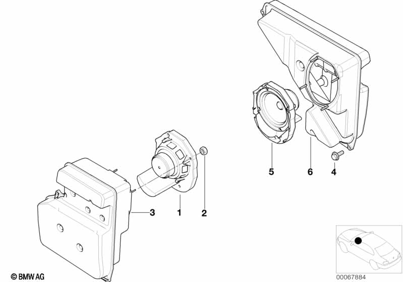 Genuine BMW 65138380571 E52 Loudspeaker Box, Left (Inc. Alpina V8 & Z8) | ML Performance EU Car Parts