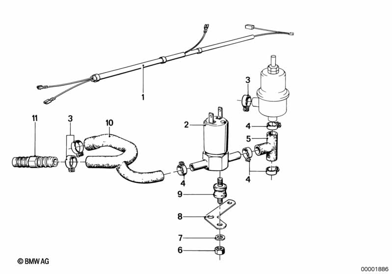 Genuine BMW 11741266884 E12 E23 E24 Hose (Inc. 728i) | ML Performance UK Car Parts