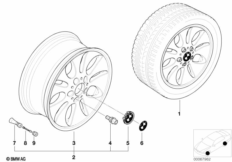BMW LA wheel, ellipsoid styling 56