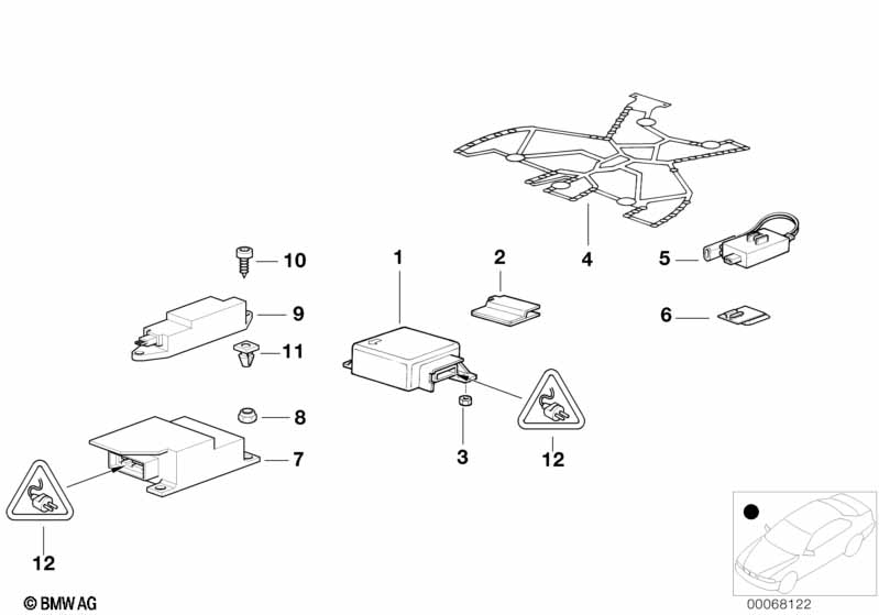 Genuine BMW 61138352528 E38 Socket Housing 30 POL BLAU (Inc. 740d, 740i & 750i) | ML Performance EU Car Parts