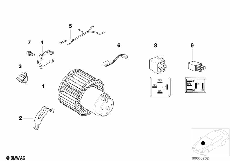 Electric parts for heater