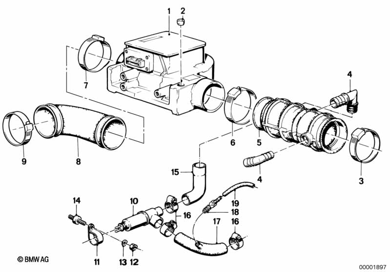 Genuine BMW 11631277928 E28 E23 E24 Hose (Inc. 533i, 733i & 633CSi) | ML Performance UK Car Parts