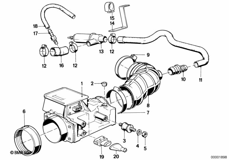 Genuine BMW 11631276651 E30 E28 Hose (Inc. 528e, 325e & 525e) | ML Performance UK Car Parts