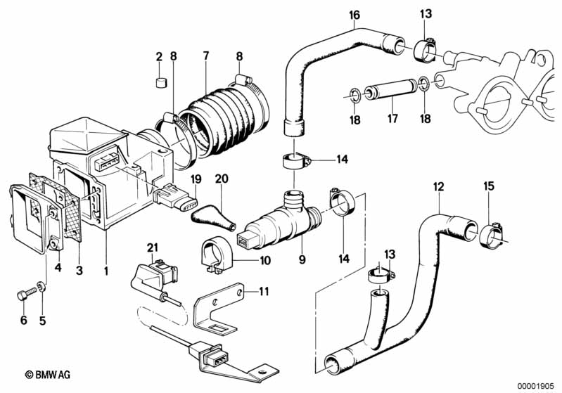 Genuine BMW 13621466351 E28 E24 Air-Flow Sensor (Inc. M5 & M6) | Duco Car Parts UK Car Parts