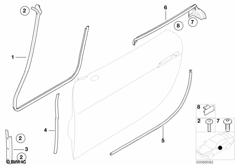 Door weatherstrip front