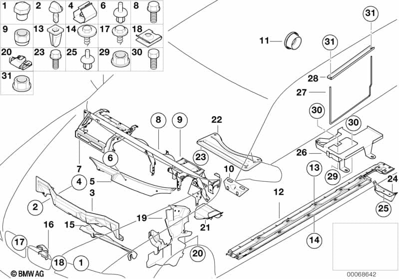 Body parts/floor panel/engine compartm.