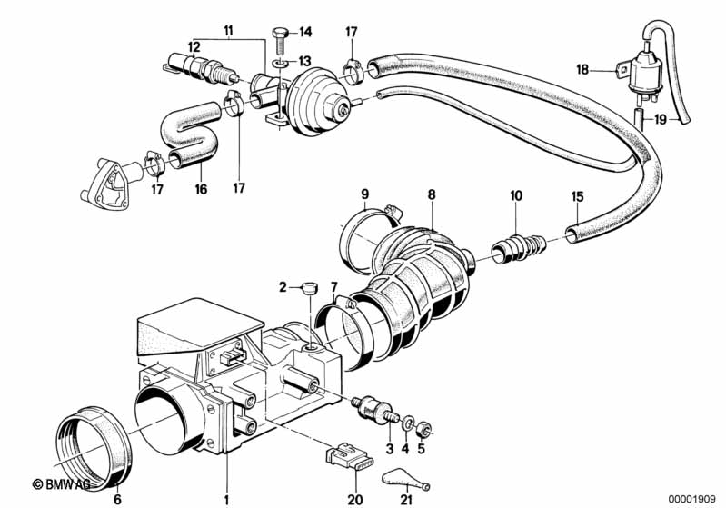 Genuine BMW 11631286161 E28 Hose (Inc. 525e) | ML Performance UK Car Parts
