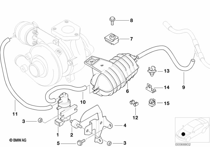 Genuine BMW 11657785151 E39 Bracket, Vacuum Reservoir (Inc. 520d) | ML Performance UK Car Parts
