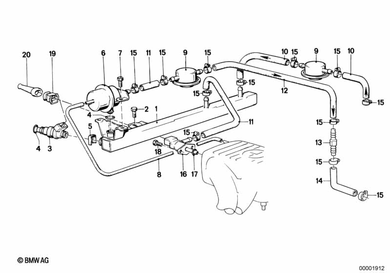 Valves/Pipes of fuel injection system