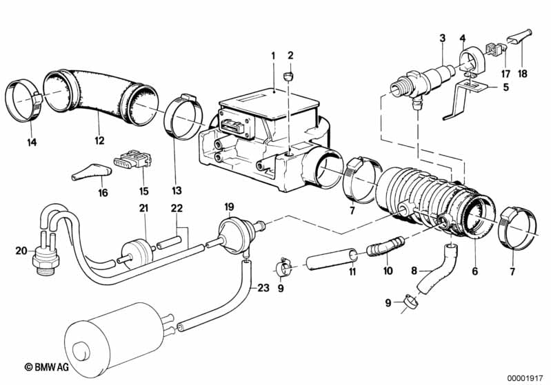 Volume air flow sensor