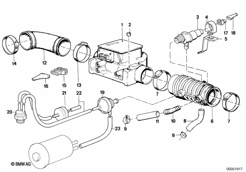 Volume air flow sensor