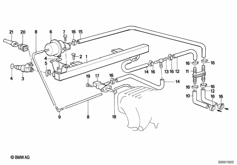 Valves/Pipes of fuel injection system