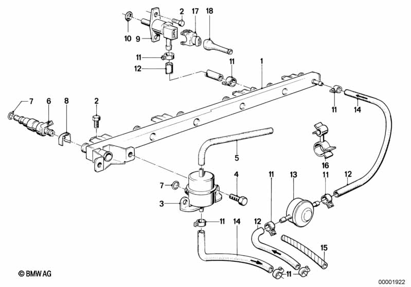 Genuine BMW 11721708656 E39 E23 E53 Hose Clamp 13mm-20mm (Inc. 728i, 728iS & 732i) | ML Performance UK Car Parts