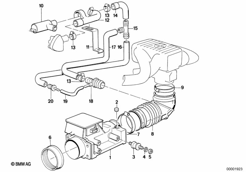 Volume air flow sensor