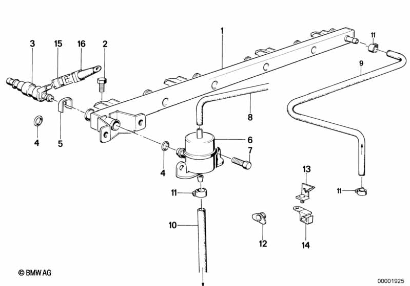 Valves/Pipes of fuel injection system