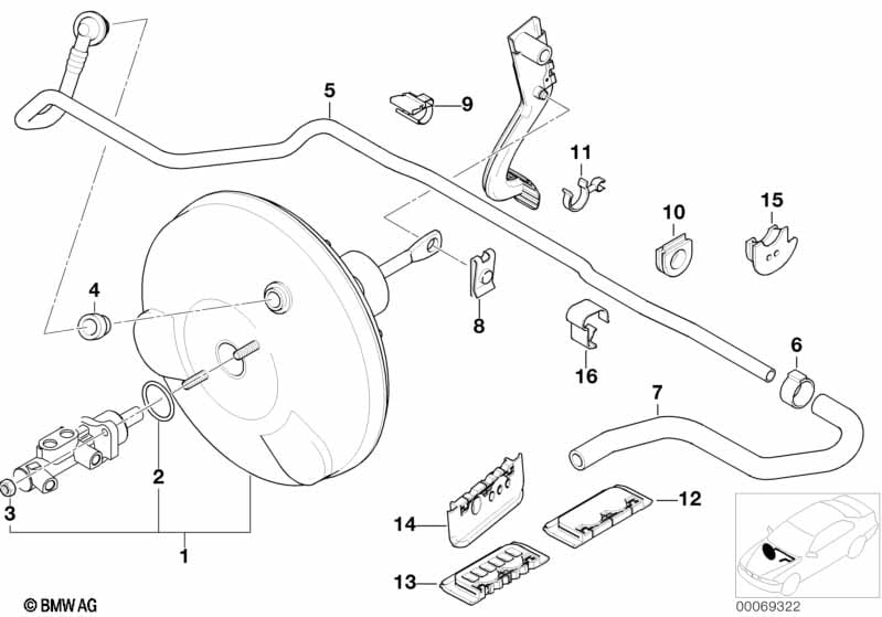 Power brake unit depression