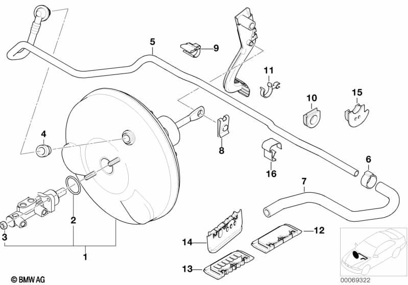 Power brake unit depression