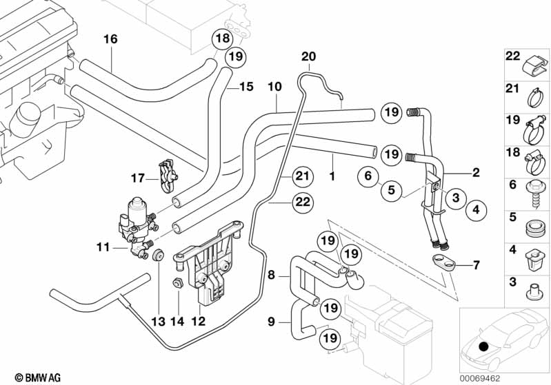 Genuine BMW 64218385294 E39 Hose F Water Valve And Radiator (Inc. 520d, 530d & 530i) | ML Performance EU Car Parts