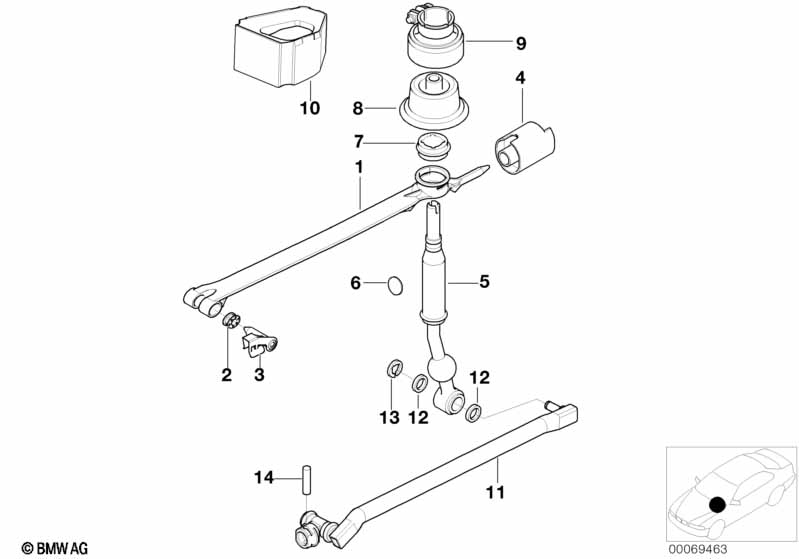 Genuine BMW 25111221852 E39 E38 Bolt D=10mmX67mm (Inc. 520i) | ML Performance UK Car Parts