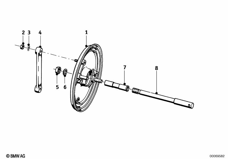 Genuine BMW 36312060336 Quick-Release Axle 14mm (Inc. R90S, R50/2 & R90/6) | ML Performance UK Car Parts