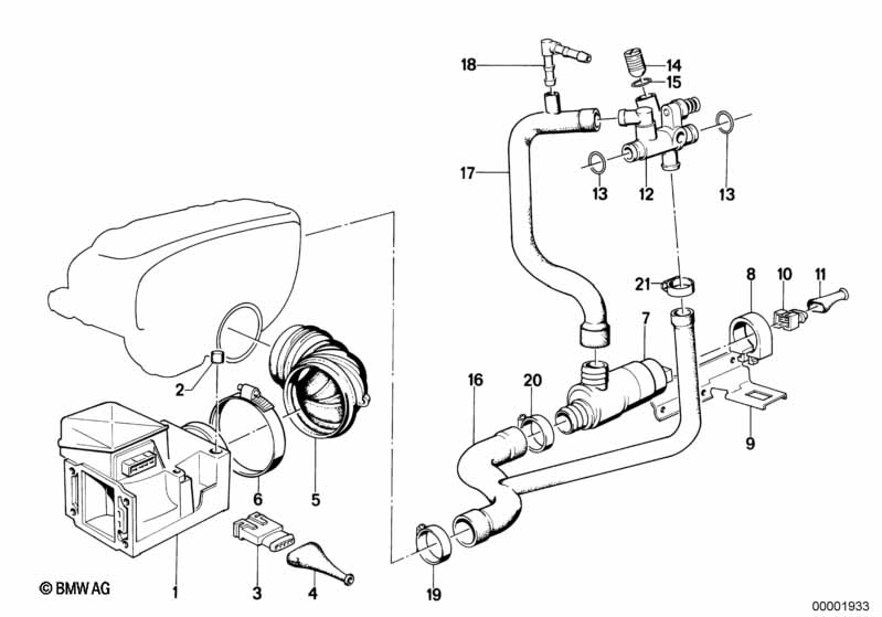 Genuine BMW 13627547981 E34 E24 E23 Exch. Mass Air Flow Sensor (Inc. 730i, 530i & 735iL) | ML Performance EU Car Parts