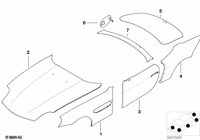 Genuine BMW 41357011670 E52 Side Panel, Front Right (Inc. Alpina V8 & Z8) | ML Performance UK Car Parts