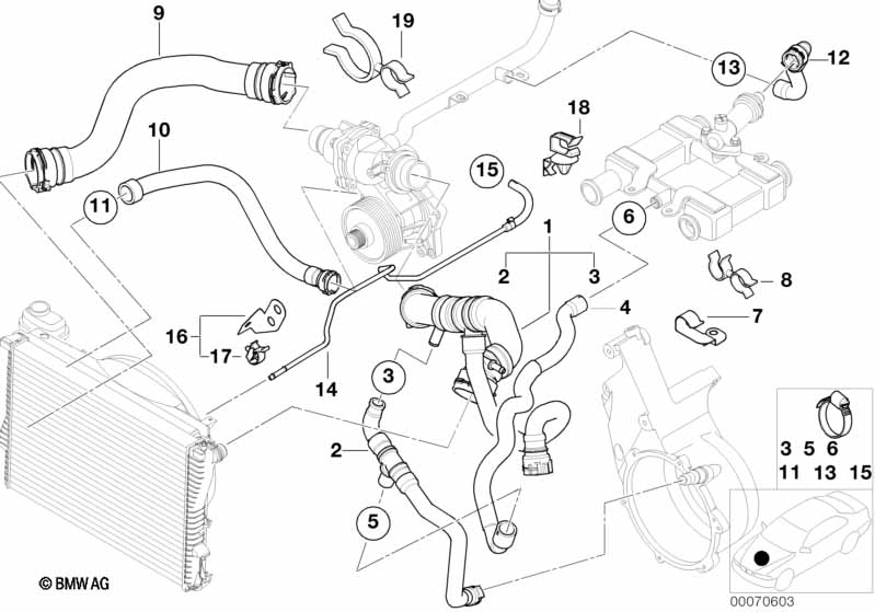 Genuine BMW 11727785370 E38 E89 Hose Clamp (Inc. Z4 28i, Z4 18i & Z4 20i) | ML Performance UK Car Parts