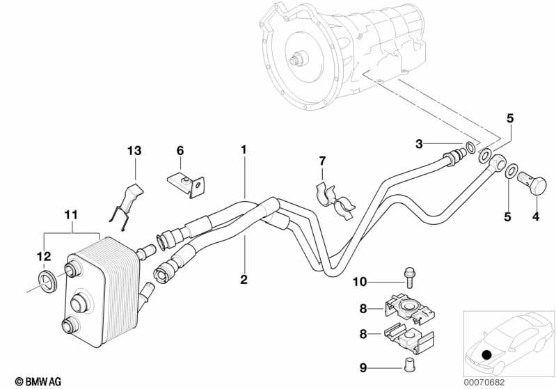 Genuine BMW 17221437863 E53 Bracket Oil Pipe (Inc. X5 4.4i) | ML Performance UK Car Parts