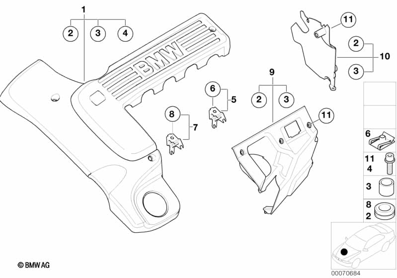 Genuine BMW 11617785791 E39 Holder F Cover, Acoustics (Inc. 520d) | ML Performance UK Car Parts