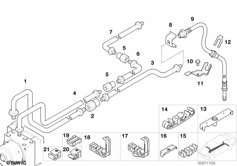 Rear brake pipe DSC